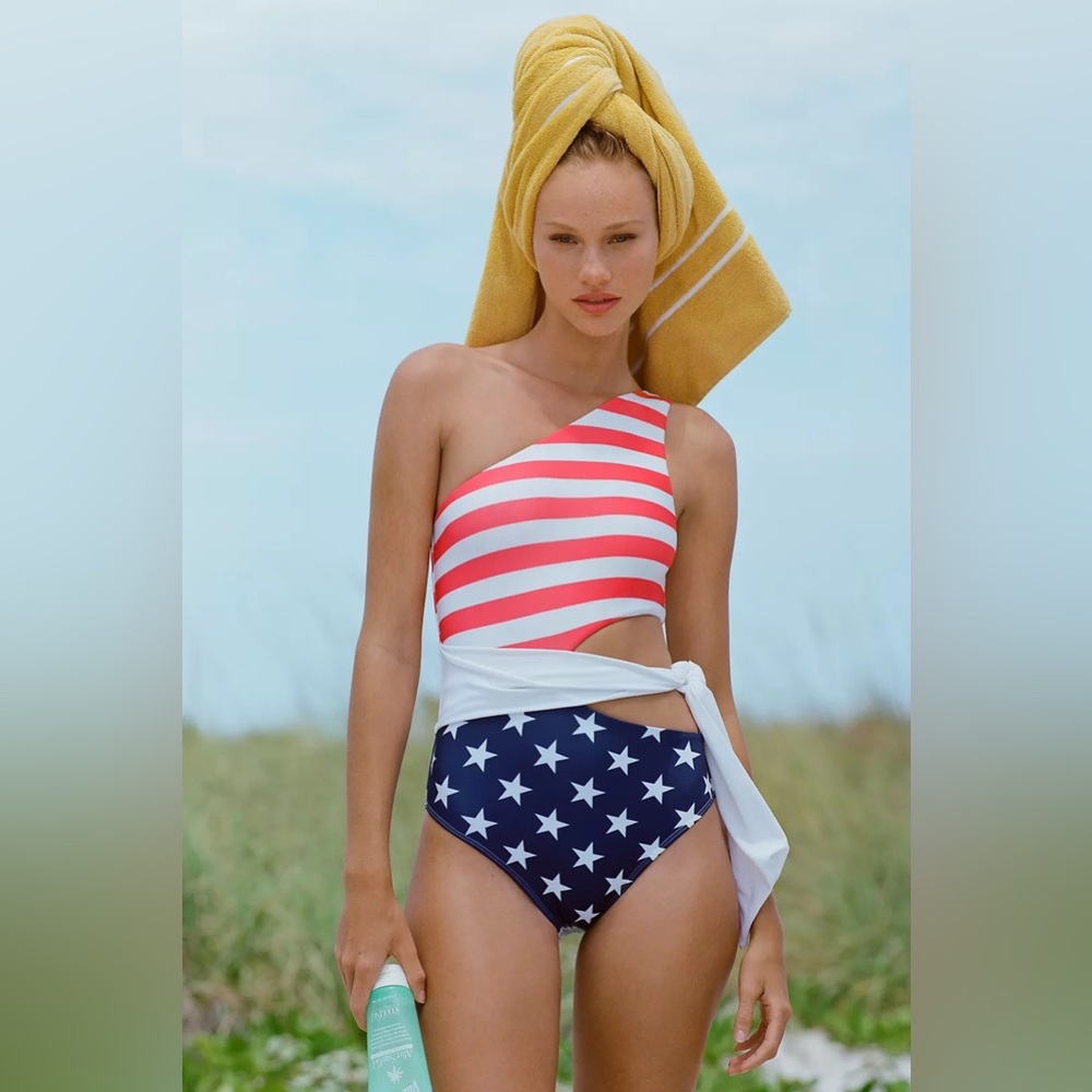 Anthropologie Beach Riot Carlie One Piece Star Spangled